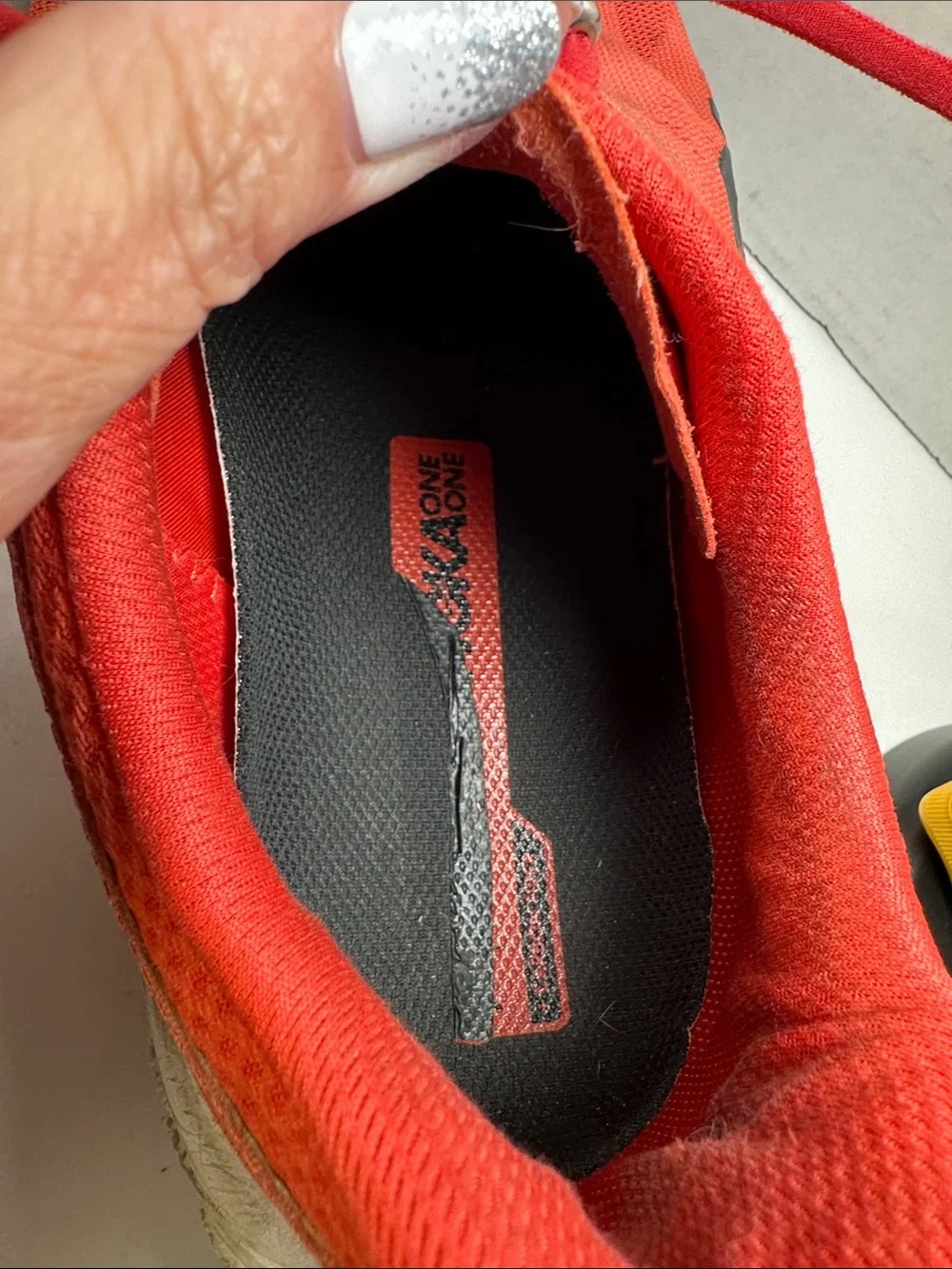 Hoka Men’s Red Running Shoes Lace-Up Size 13